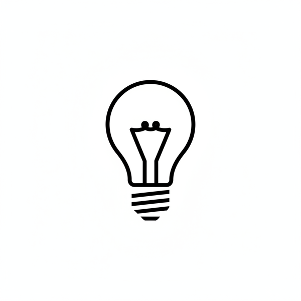 lightbulb minimal icon